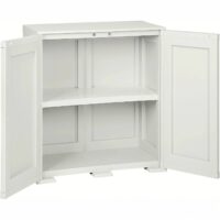 Tontarelli Simplex con Ripiano – Mobile Contenitore Salvaspazio in Plastica, Panna 79x43x85,5 cm - immagine 2