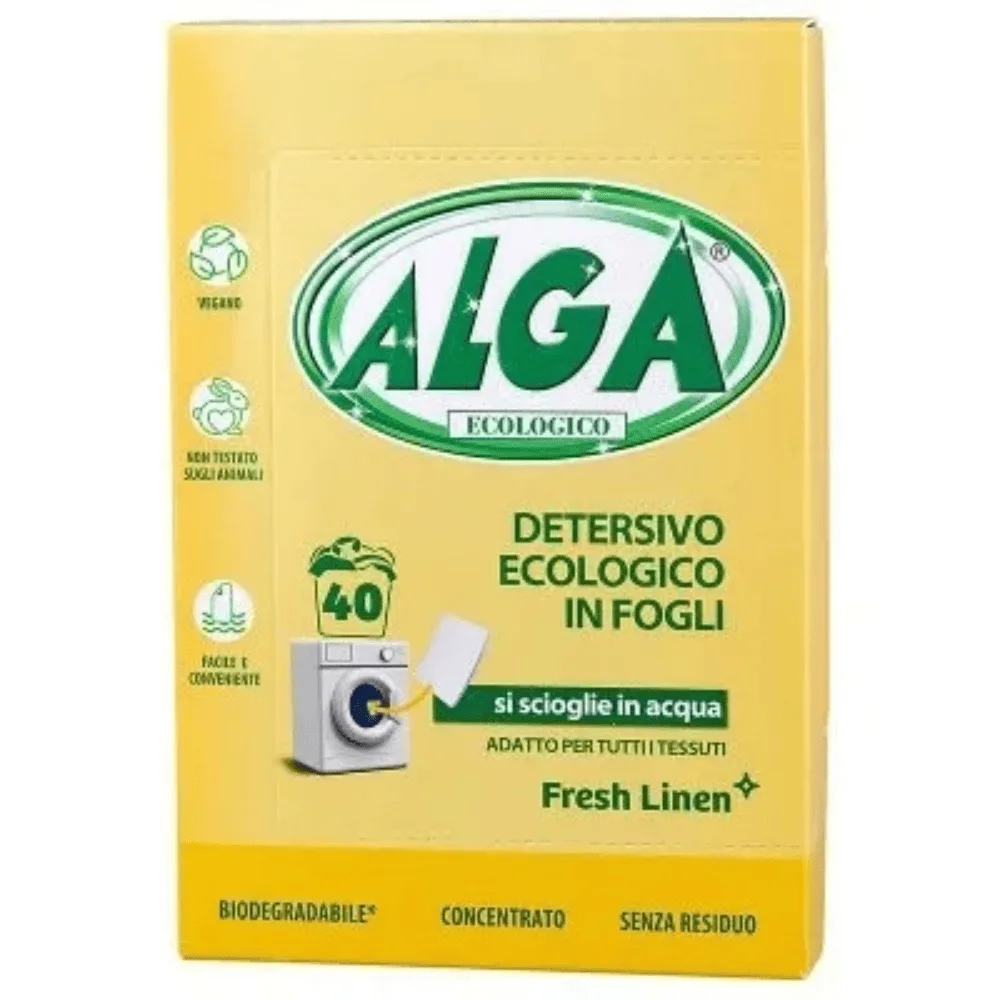 Alga – Detersivo Lavatrice in Fogli 40 Lavaggi – 100% Plastic-Free e Biodegradabile - immagine 1