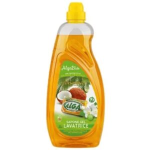 Grande flacone di Sapone Alga in gel da 1950 ml, detergente naturale concentrato per bucato e superfici dure.