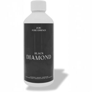 Elegante flacone da 500ml di profumatore per bucato Black Diamond, essenza concentrata per lavatrice.