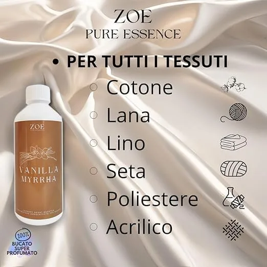 Vanilla Myrrha 500ml Profumatore Bucato Concentrato – Essenza Calda e Persistente - immagine 3