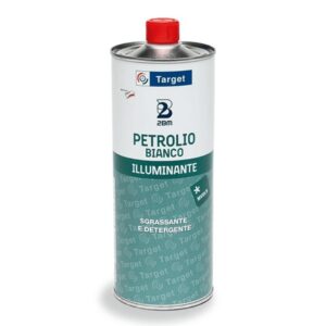 Tanica di petrolio bianco illuminante MVOL9, solvente limpido per la pulizia di parti meccaniche e sgrassaggio metalli.