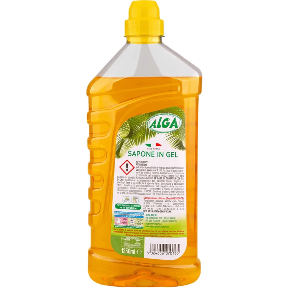 Alga Sapone Ecologico Gel Concentrato 1250 ml a Base di Olio di Cocco - immagine 2