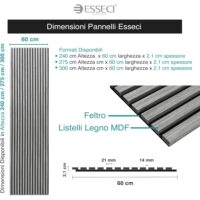 Esseci – Pannelli Acustici in Legno – Fonoassorbenti a Doghe – Diverse Varianti e Finiture di Pregio - immagine 2