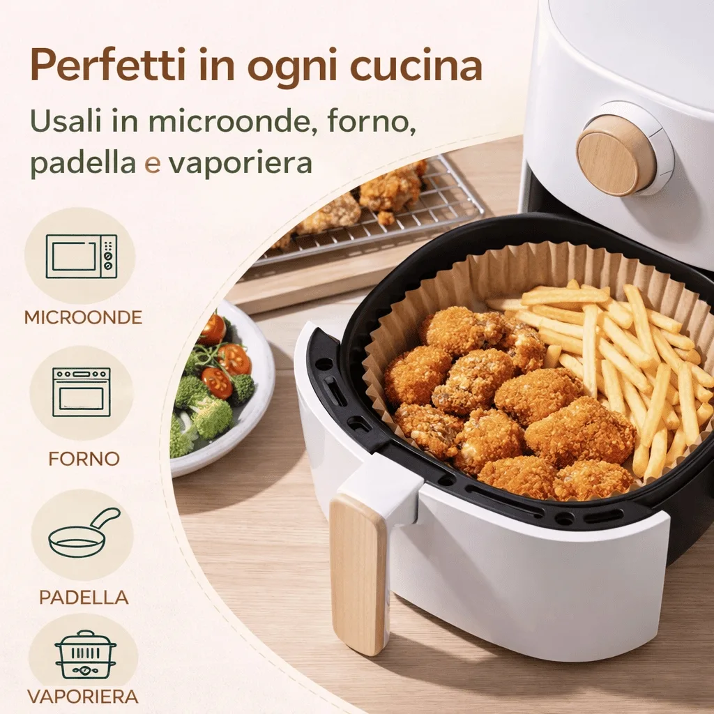 Carta Forno Tonda da 20 cm con Bordi Antiaderente - immagine 2