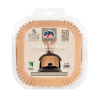 Fogli di carta forno quadrati 20x20 cm specifici per cestelli di friggitrici ad aria, antiaderenti e monouso.