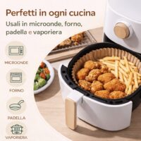 Carta Forno per Friggitrice ad Aria 20x20 cm – Antiaderente e Resistente al Calore - immagine 2
