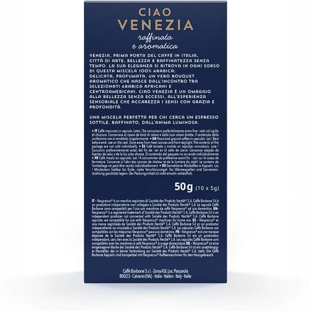 Caffè Borbone Capsule Alluminio Compatibili Nespresso – Miscela Ciao Venezia – Caffè Espresso Aromatico e Intenso - immagine 3