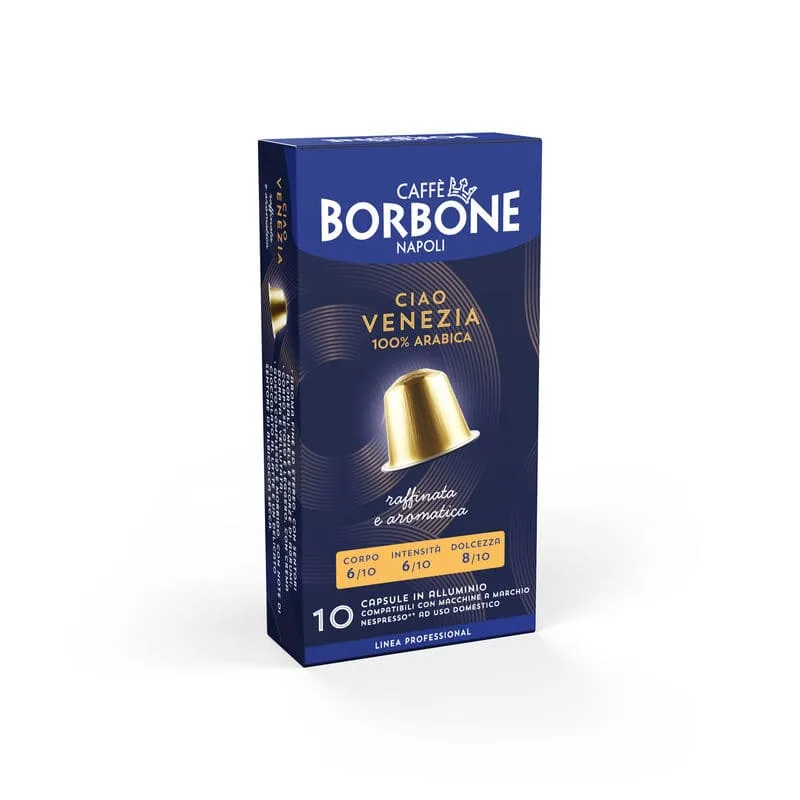 Caffè Borbone Capsule Alluminio Compatibili Nespresso – Miscela Ciao Venezia – Caffè Espresso Aromatico e Intenso - immagine 1