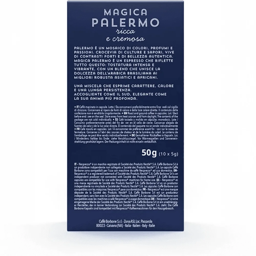Caffè Borbone Capsule Alluminio Compatibili Nespresso – Miscela Magica Palermo – Espresso Ricco e Aromatico - immagine 2