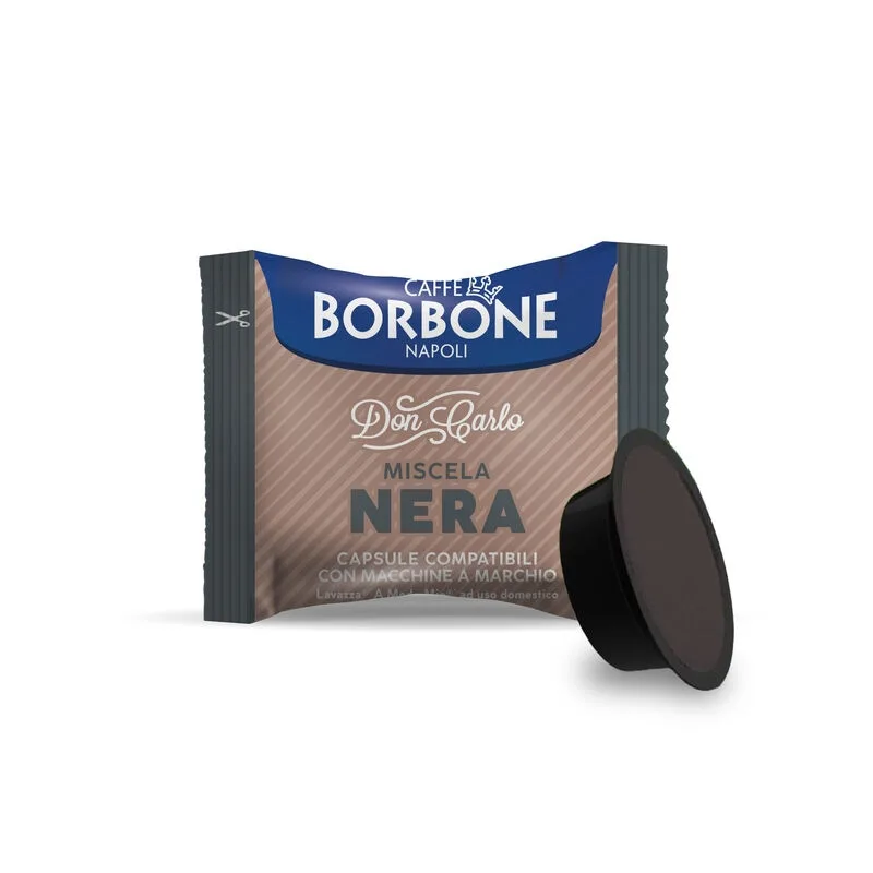 Caffè Borbone Don Carlo Nera - Compatibile A Modo Mio - Miscela Intensa e Decisa - Box da 50 Capsule - immagine 1