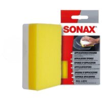 Confezione da 6 spugne gialle Sonax per l'applicazione manuale di prodotti lucidanti e protettivi sulla carrozzeria dell'auto.