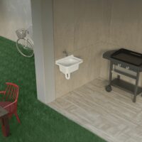 Mongardi – Pilozzo Multiuso Basic - 50x35 cm - Lavatoio in Resina Resistente agli Acidi - Installazione a Muro Interno/Esterno - immagine 4