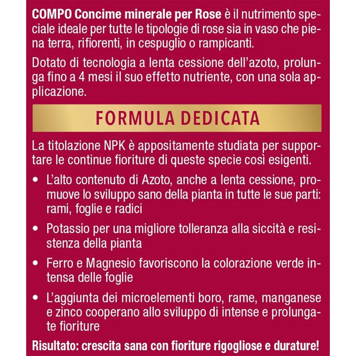 Compo – Concime per Rose a Lenta Cessione - 1 kg - Nutrizione Stagionale 6 Mesi - Per Fioriture Abbondanti e Profumate - immagine 5