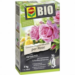 Flacone da 1 litro di concime liquido universale COMPO BIO, specifico per la cura biologica di piante da interno, balcone e orto.