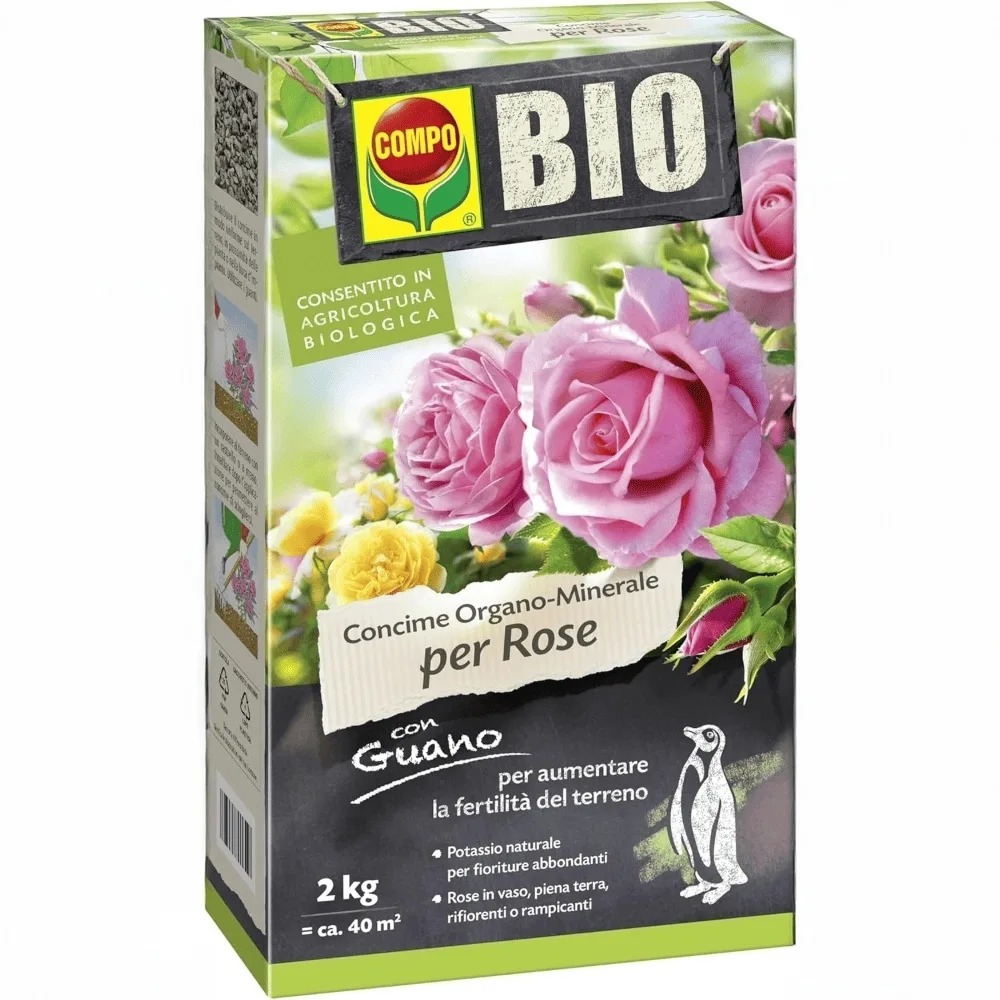 Flacone da 1 litro di concime liquido universale COMPO BIO, specifico per la cura biologica di piante da interno, balcone e orto.
