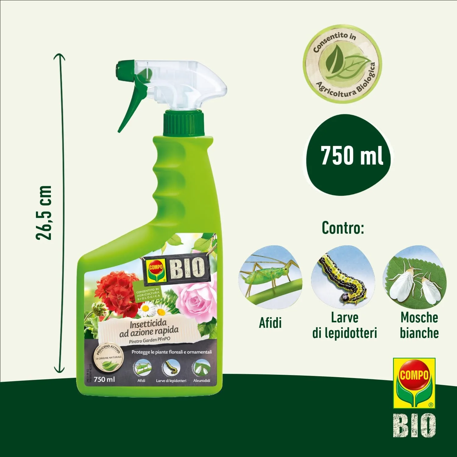 Compo Piretro Pronto Uso 750 ml Insetticida Naturale - immagine 2