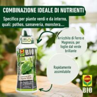 Compo – Concime per Piante Verdi - 1 Litro - 100% Naturale - Consentito in Agricoltura Biologica - Per Ficus, Monstera e Piante da Interno - immagine 3