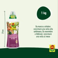 Compo – Nutrimento Sangue di Bue - 1 Litro - Concime Liquido Rinverdente per Piante Verdi, Fiorite e Orto - Azione Rapida - immagine 3