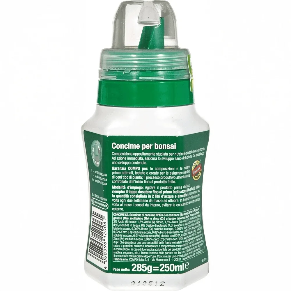 Compo – Concime per Bonsai - 250 ml - Favorisce uno Sviluppo Armonioso e Foglie Sane - Per Bonsai da Interno ed Esterno - immagine 2