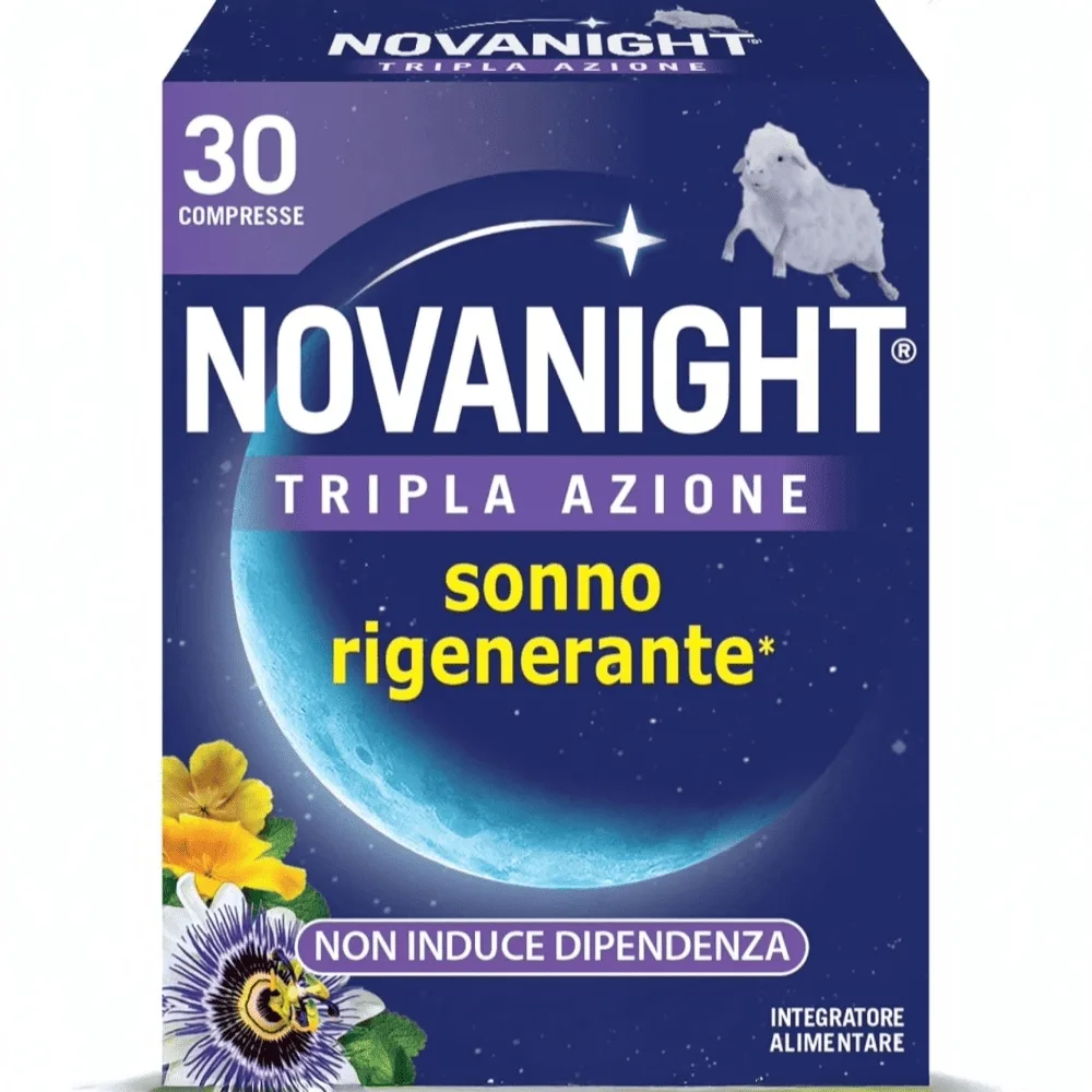 22097-jpg.webp Novanight Integratore per il Sonno - 30 Capsule - Formula Tripla Azione - Aiuta ad Addormentarsi e Migliora la Qualità del Riposo - immagine 1