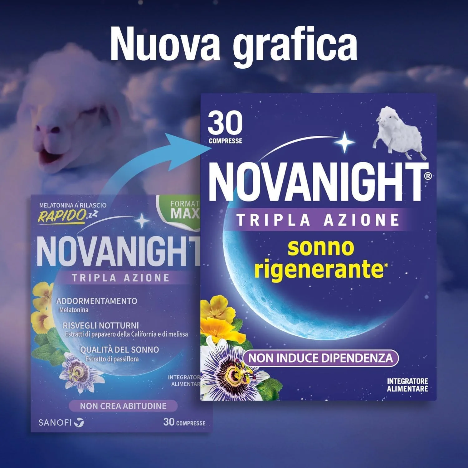 Novanight Integratore per il Sonno - 30 Capsule - Formula Tripla Azione - Aiuta ad Addormentarsi e Migliora la Qualità del Riposo - immagine 2