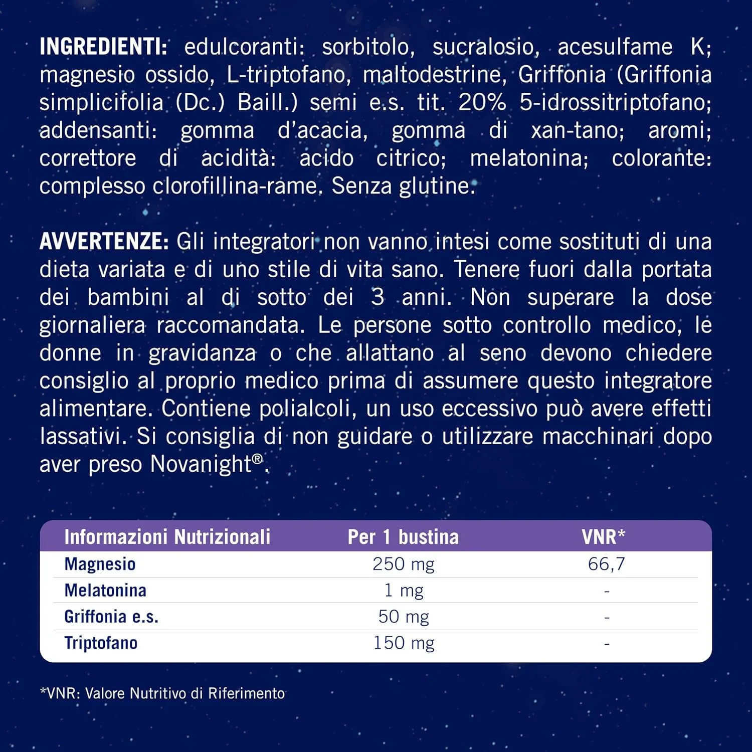 Novanight Tripla Azione - 20 Bustine – Formato in Bustine Solubili - Integratore per il Sonno - Favorisce Addormentamento e Qualità del Riposo - immagine 2