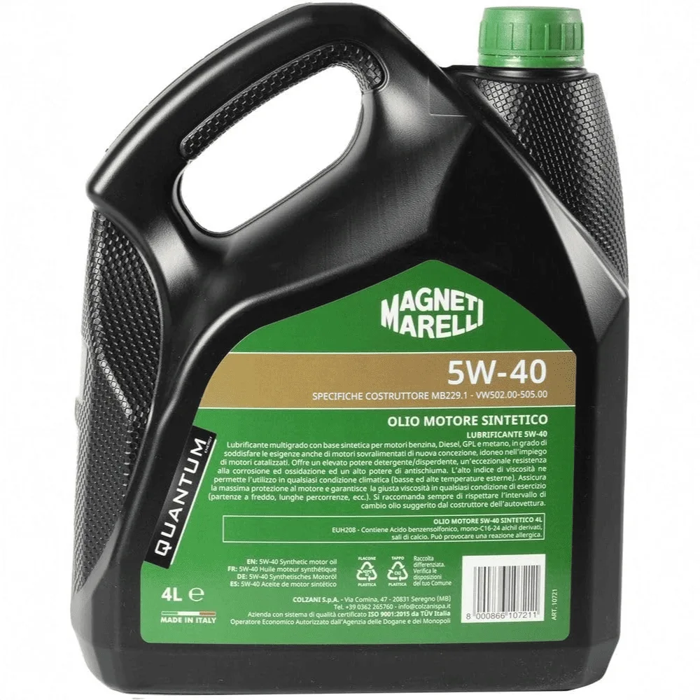 Magneti Marelli Quantum Energy 5W-40 - Olio Motore Sintetico 4L - Massima Protezione e Prestazioni - Formula Avanzata - immagine 4