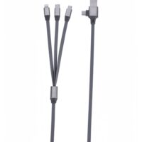 Cavo Ricarica Retrattile TEKMEE 3-in-1 - Anti-Groviglio - Connettori Lightning, USB-C, Micro-USB - Ideale per Viaggi e Ufficio - immagine 3