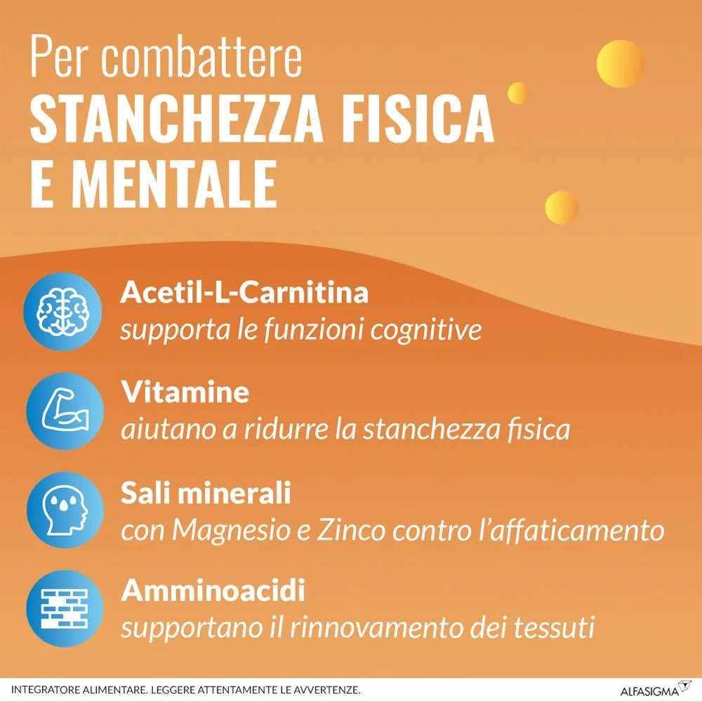 Carnidyn Plus Masticabile - 18 Compresse da 54 Gr  –Integratore Energetico Senza Acqua - Contrasta la Stanchezza Fisica e Mentale - Pratico e Veloce - immagine 3