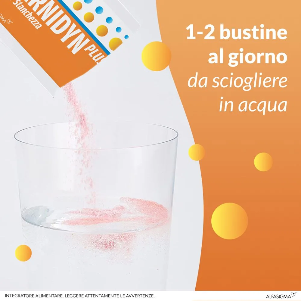 Carnidyn Plus Integratore - 20 Bustine da 5 Gr – Contrasta Stanchezza Mentale e Fisica - Formula Potenziata con Carnitina e Creatina - Recupero Rapido - immagine 5