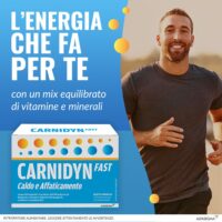 Carnidyn Fast Integratore - 20 Bustine – Contrasta Stanchezza Fisica e Caldo - Formula con Magnesio, Potassio e Creatina - Recupero Elettrolitico Rapido - immagine 2