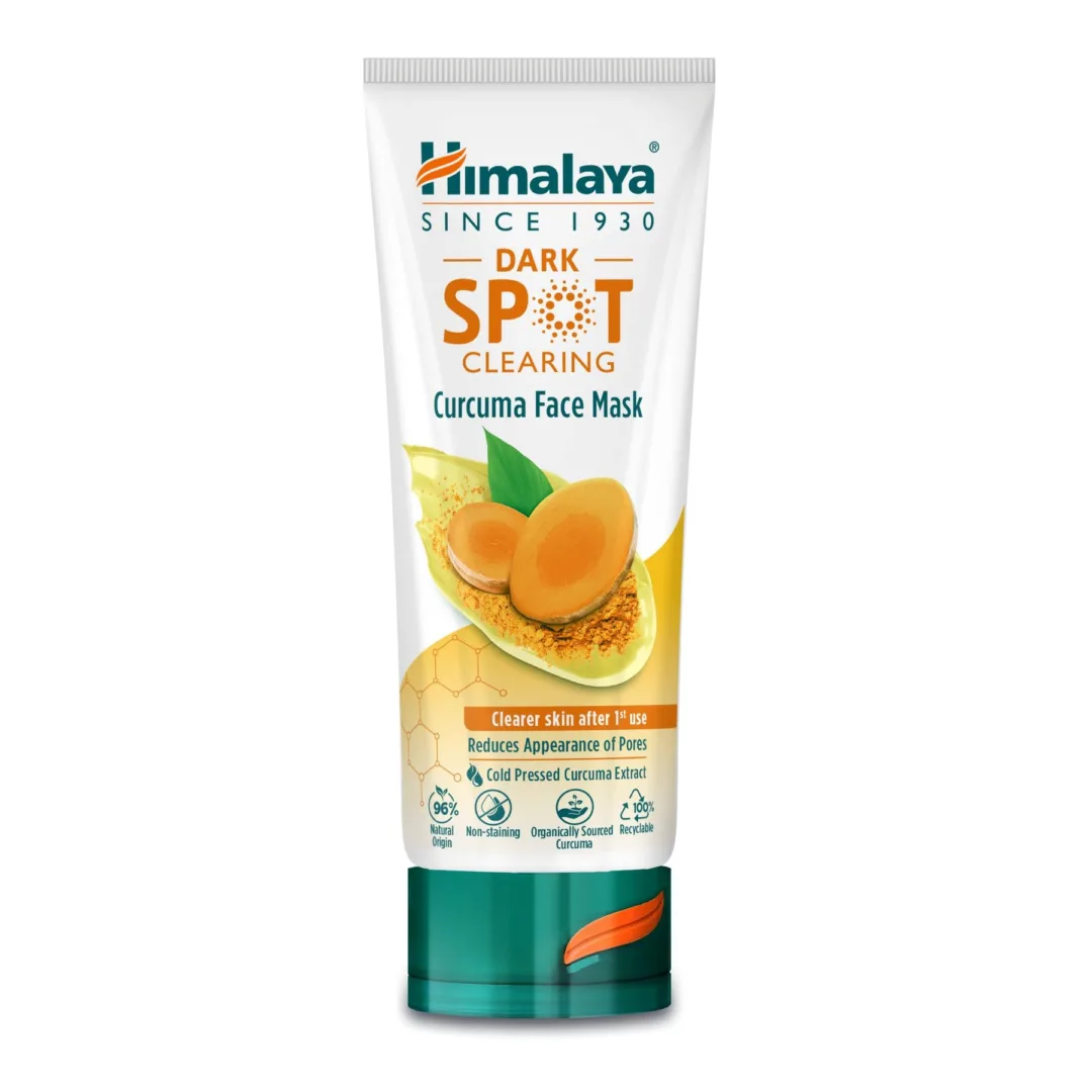 Maschera viso alla curcuma Himalaya per schiarire le macchie e uniformare il tono della pelle.
