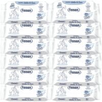 Confezione scorta di Fissan Salviettine Water & Care con zinco, ideali per neonati.