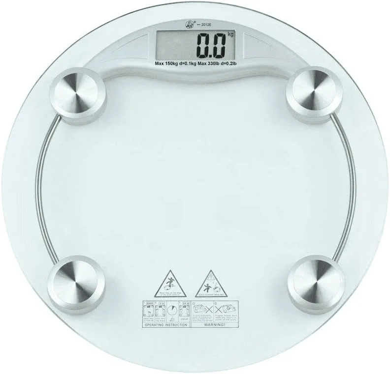 bilancia-pesapersone-digitale-vetro-temperato-150kg.jpg Bilancia pesapersone digitale con base in vetro temperato, display LCD HD e design moderno sottile.