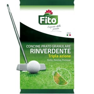 Confezione di Fito Rinverdente Antimuschio granulare, soluzione 3 in 1 per prato verde e senza muschio.