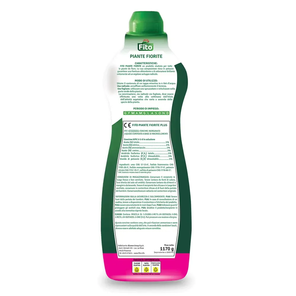 Fito Concime Surfinie e Piante Fiorite Plus - Formula Specifica per Balconi - Previene l'Ingiallimento - Fioriture Continue e Colori Vivi – 1 Litro - immagine 2