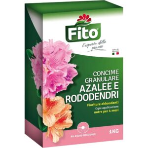 Confezione di Fito Concime Granulare specifico per Azalee, Rododendri e piante acidofile.