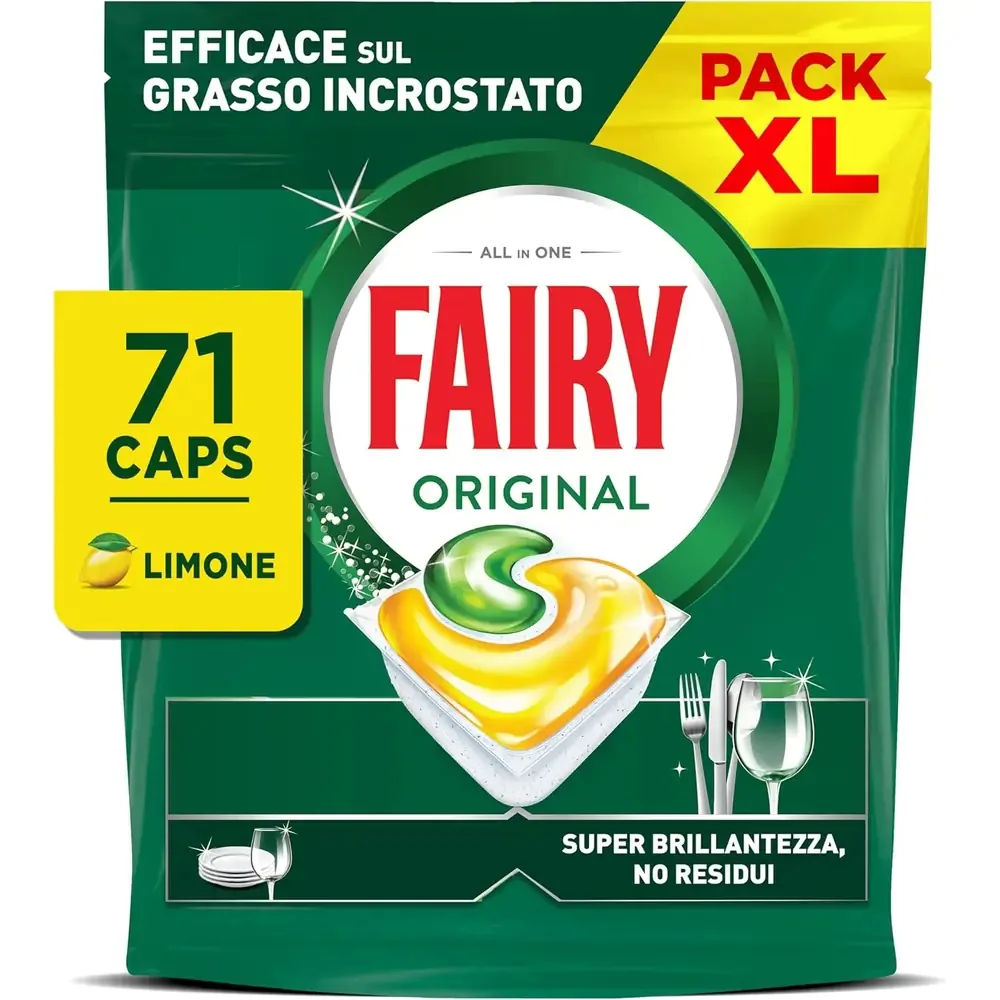 fairy-tutto-in-1-original-71-capsule-lavastoviglie.jpg Confezione di capsule Fairy Tutto in 1 Original per lavastoviglie.