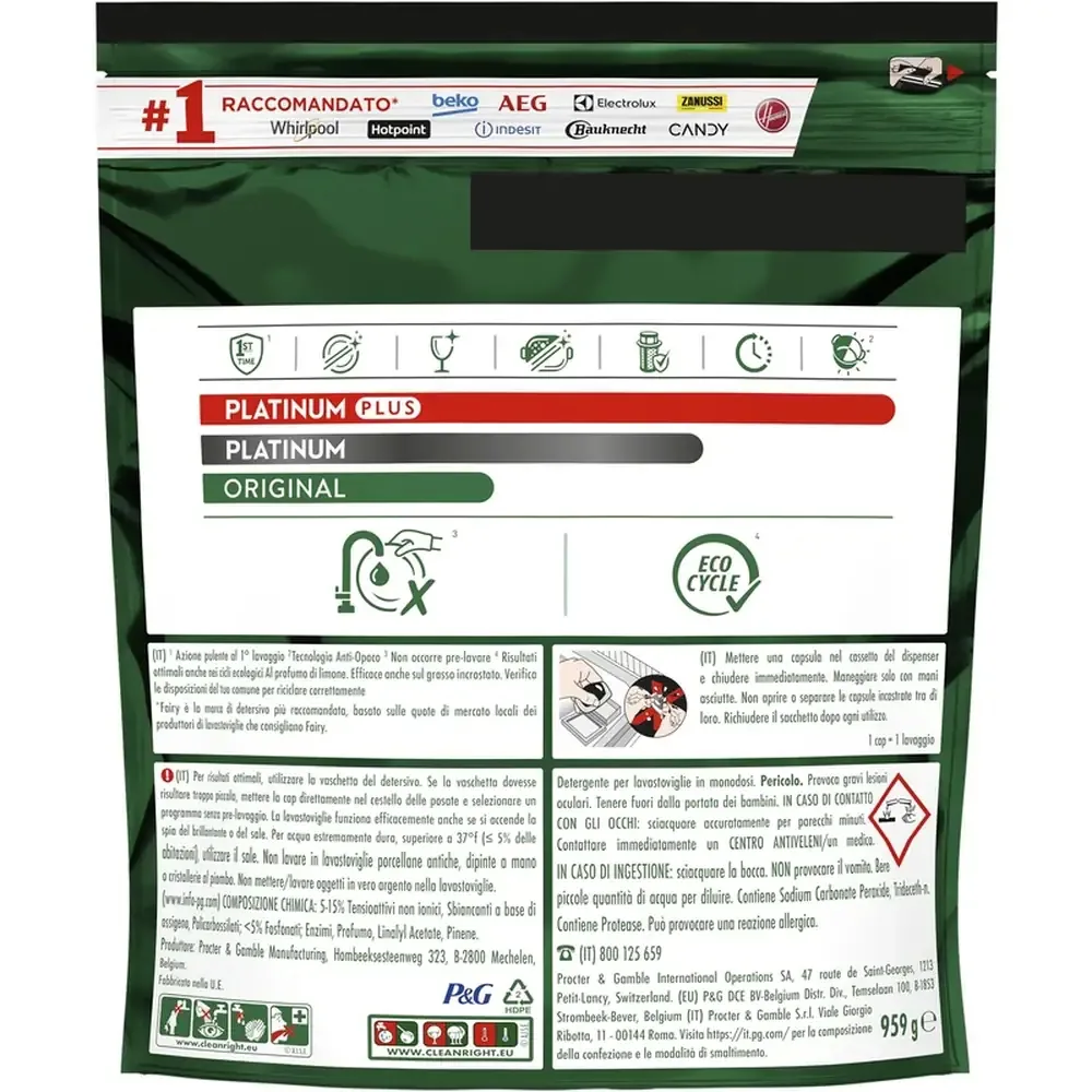 Fairy Original Detersivo Piatti - Ultra-Concentrato - Rimuove il Grasso Difficile - Efficace in Acqua Fredda - Qualità Professionale - immagine 2