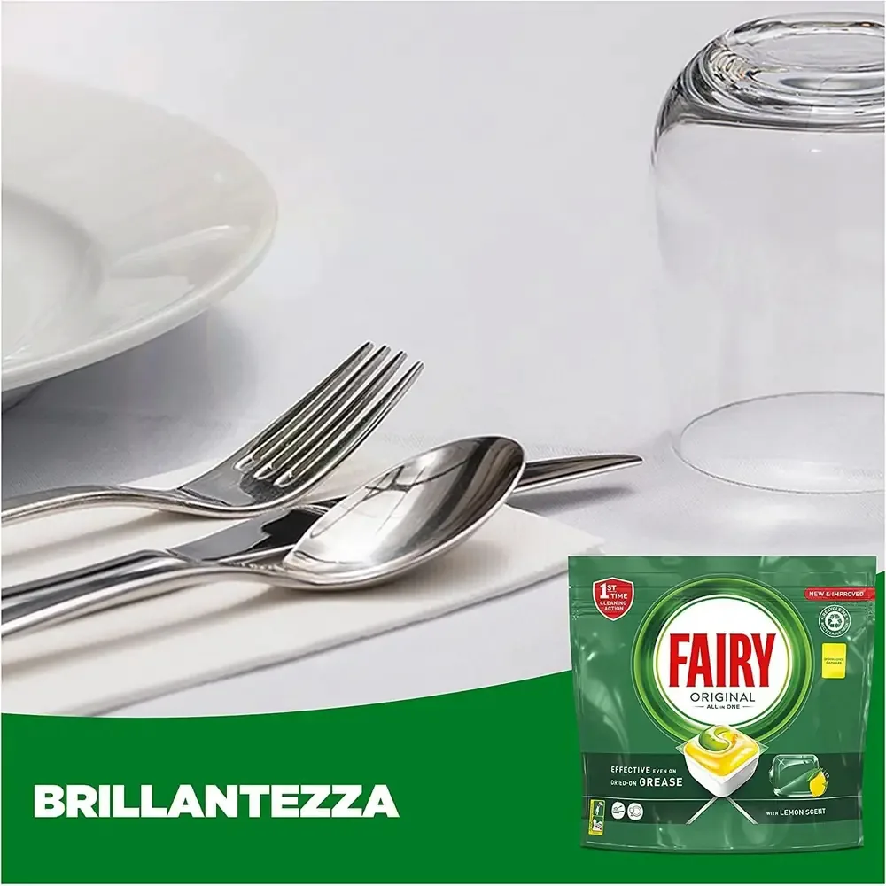 Fairy Original Detersivo Piatti - Ultra-Concentrato - Rimuove il Grasso Difficile - Efficace in Acqua Fredda - Qualità Professionale - immagine 5