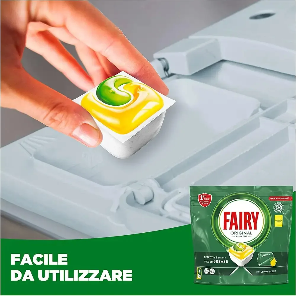 Fairy Original Detersivo Piatti - Ultra-Concentrato - Rimuove il Grasso Difficile - Efficace in Acqua Fredda - Qualità Professionale - immagine 8