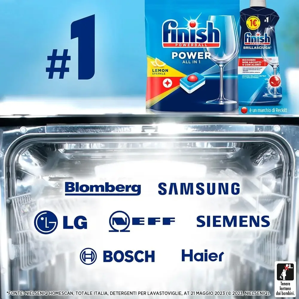 Finish Power Essential Fresh - Pastiglie Lavastoviglie - Potere Sgrassante - Freschezza Intensa - Pulito Brillante ad Ogni Lavaggio – Pack da 83 Pastiglie - immagine 9