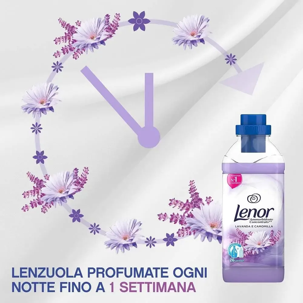 Lenor Ammorbidente Lavanda e Camomilla - Morbidezza Duratura - Profumo Rilassante e Avvolgente - Freschezza per Tutti i Tuoi Capi – Ogni Bottglia 40 Lavaggi - immagine 4