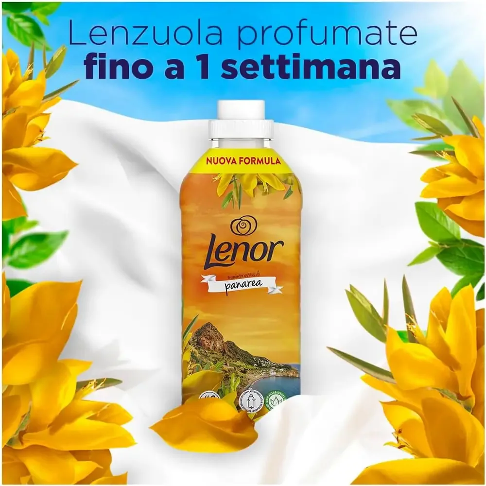 Lenor Ammorbidente Panarea - Ispirazione Mediterranea - Freschezza Marina Intensa - Morbidezza Premium - 40 Lavaggi - immagine 4