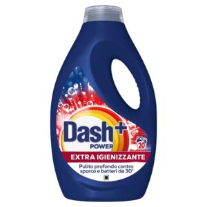 Flacone di Dash Liquido Extra Igienizzante, il detersivo per un bucato pulito e igienizzato.