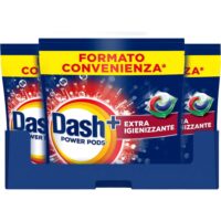 Confezione di Dash Pods Power Igienizzante, capsule lavatrice per un bucato pulito e sicuro.