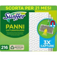 Confezione di panni di ricambio Swiffer per scopa catturapolvere.
