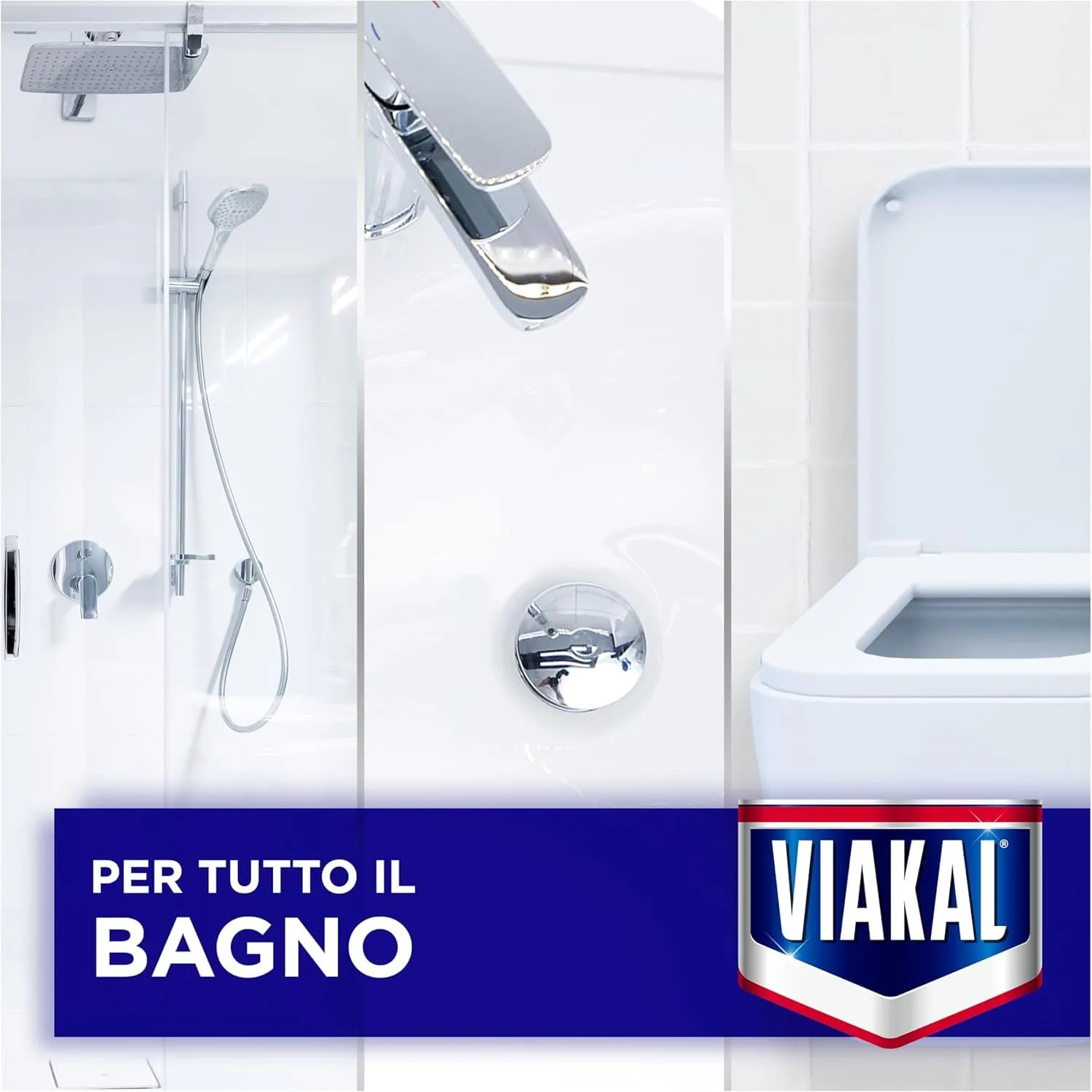 Viakal Spray Anticalcare Regolare - Scioglie il Calcare - Azione Anti-Ritorno - Brillantezza Immediata - Ideale per Docce e Rubinetteria - immagine 6