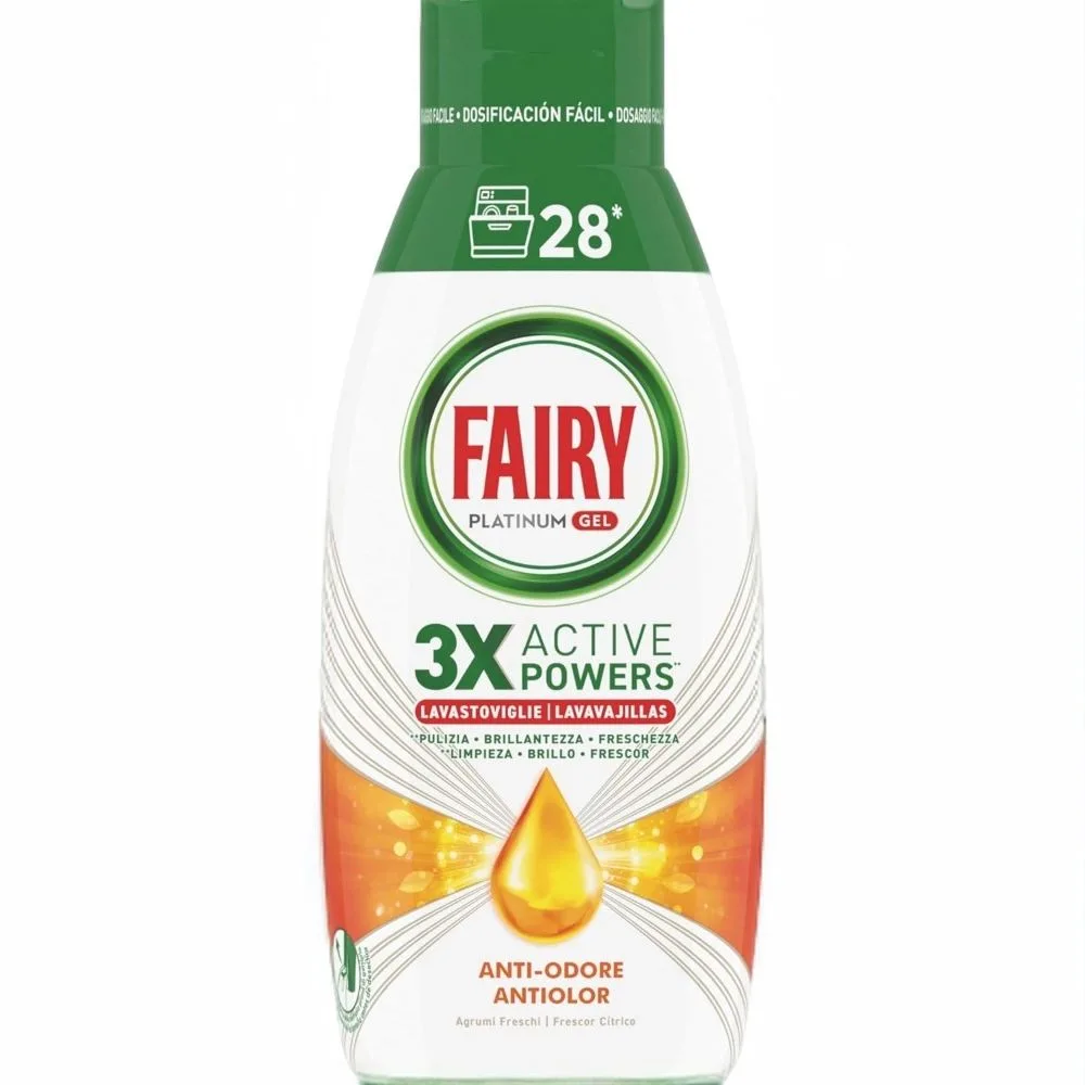 Fairy Detersivo Gel Lavastoviglie - Azione Anti-Odore - Dosaggio Flessibile - Pulito Brillante e Freschezza Intensa - Potere Sgrassante - immagine 2